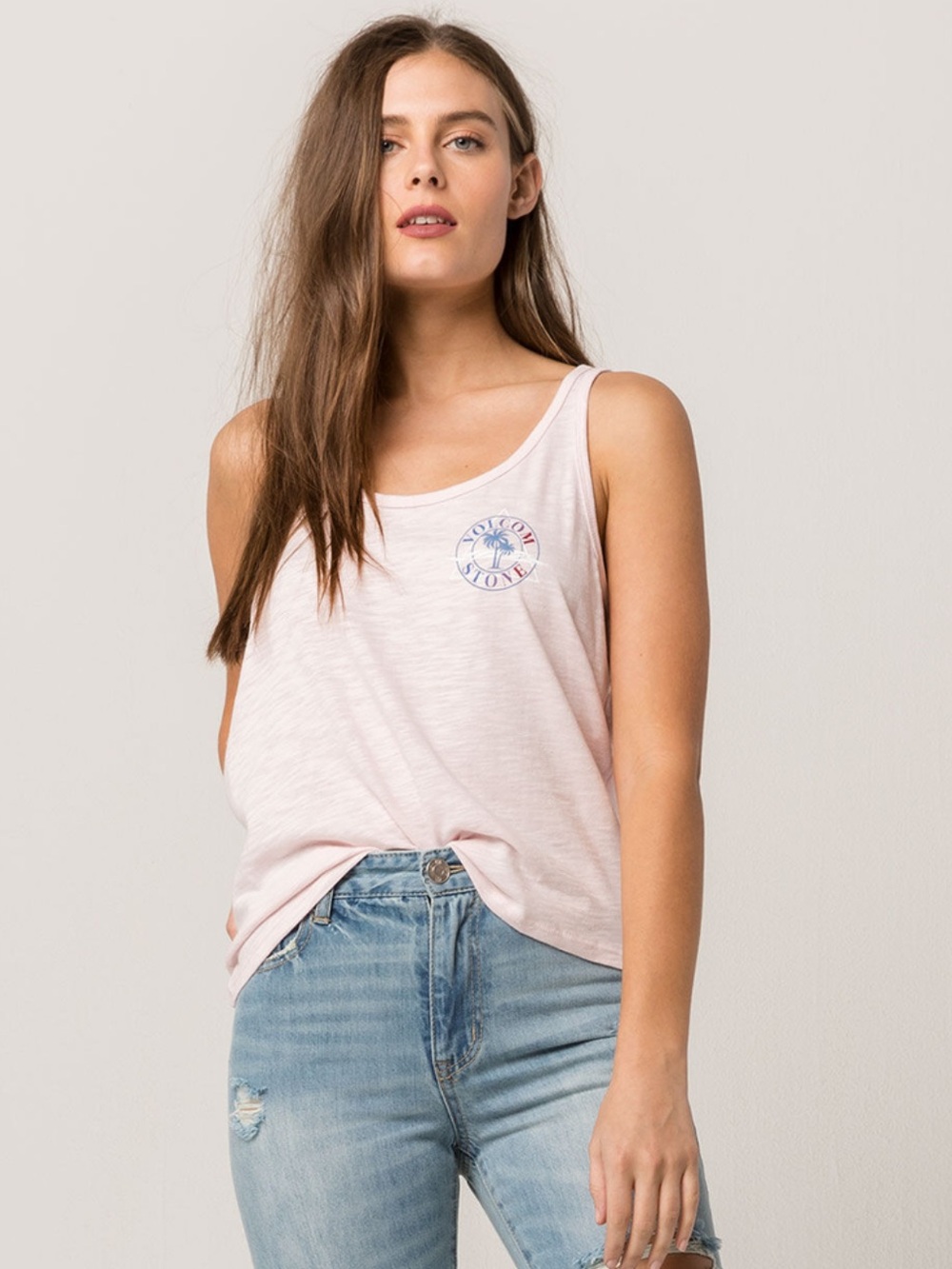 Volcom Women’s Scene Pink Tank Top XS NWOT